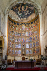 Obraz premium Retablo de la Catedral Vieja, Catedral de la Asunción de la Virgen, catedral vieja, Salamanca, comunidad autónoma de Castilla y León, Spain