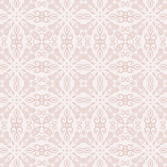 Classic seamless vector pattern. Damask orient ornament. Classic light pink vintage background. Orient pattern for fabric, wallpapers and packaging