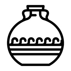 amphora container line icon vector. amphora container sign. isolated contour symbol black illustration