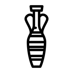 jug amphora line icon vector. jug amphora sign. isolated contour symbol black illustration