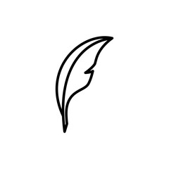 Feather icon vector, sign, symbol, logo, illustration, editable stroke, flat design style isolated on white linear