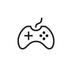 Minimal Gaming Symbol - Stream modern Games - Wireless Controller Icon, Game pad or Joystick Icons vector, sign, symbol, logo, illustration, editable stroke, flat design style isolated on white