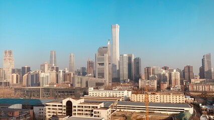 Naklejka na ściany i meble Beijing city view