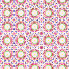 bright multicolor circles geometric abstract seamless pattern background,vector illustration