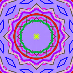 colorful kaleidoscope pattern seamless purple background. vector illustration