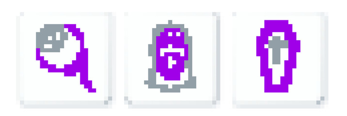 Set line Coffin with christian cross, Eye and Funny and scary ghost mask for Halloween icon. Vector