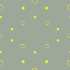Simple bicolor circles, dots seamless pattern. 