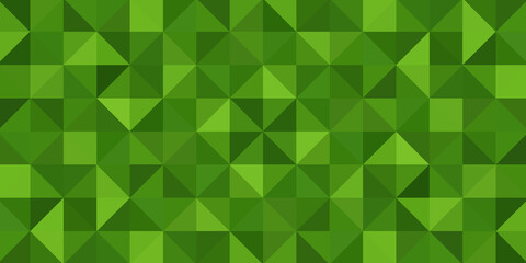 Fototapeta premium Green pixel background. Abstract triangular pixelation. Texture.