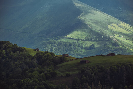 Beautiful natural landscape of green valley in North of Spain