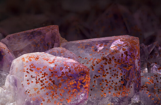 Lilac Amethyst Crystals Background