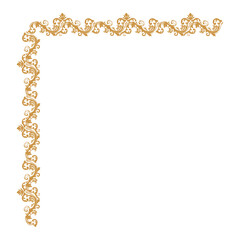 luxury gold floral label frame