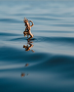 Statuette of Hindu goddess dancing on water