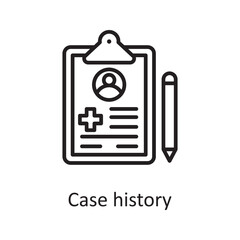 Case history vector outline Icon Design illustration. Medical Symbol on White background EPS 10 File