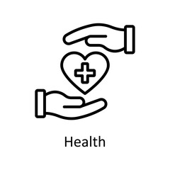 Health vector outline Icon Design illustration. Medical Symbol on White background EPS 10 File