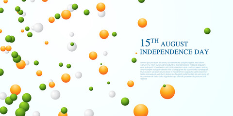 Happy Indian independence day celebration poster or banner background. Vector illustration