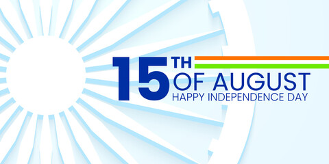 Happy Indian independence day celebration poster or banner background. Vector illustration