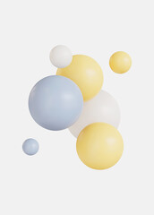 3D Geometric shapes background. Minimal background with geometric shapes. 3d rendering.