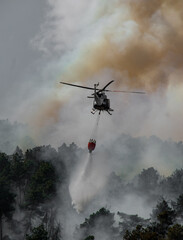 helicopter in fire