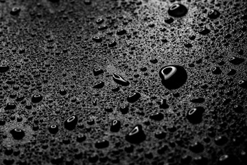 water drops on black background