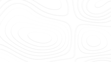 White paper cut white background. Abstract realistic papercut decoration textured with wavy layers and shadow. Topographic contour map abstract tech motion graphic design.
