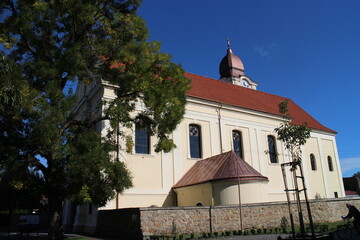 Fototapeta na wymiar Church Order of Friars Minor in Filakovo insouth of central Slovakia