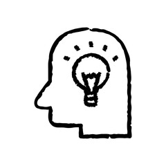 Idea hand-drawn icon vector graphic illustration