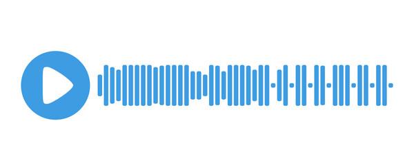 Recording of audio message template. UI element of audio record for smartphones. Vector illustration isolated in white background