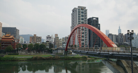 Taipei, Taiwan, Rainbow Bridge across the Keelung River