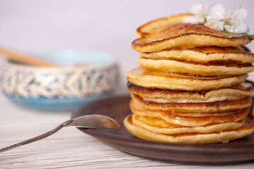 Pancakes with honey