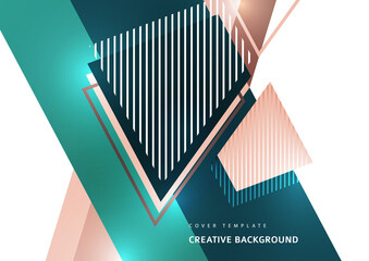 Modern abstract cover, minimal design. Colorful geometric background. Vector illustration.