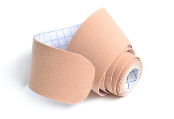 Muscle Kinesio tape isolted on white background