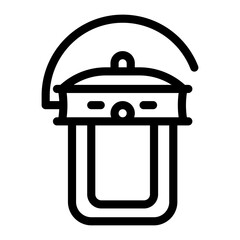 backyard outdoor lamp line icon vector. backyard outdoor lamp sign. isolated contour symbol black illustration