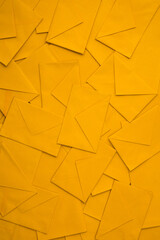stack of blank envelopes, vibrant orange tone correspondence envelopes abstract, background, flat...
