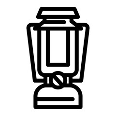 portable lamp line icon vector. portable lamp sign. isolated contour symbol black illustration