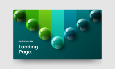 Modern realistic balls handbill illustration. Colorful company brochure design vector layout.