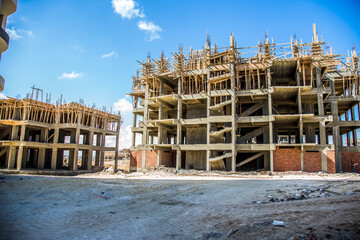 construction Photo, shot is selective focus with shallow depth of field. Photo taken at Cairo Egypt