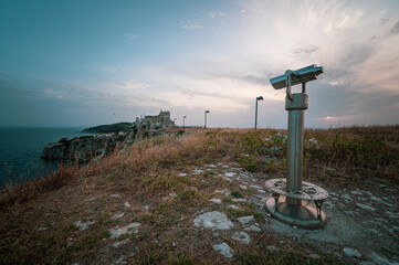 Italy, July 2022: architectural and landscape details of the island of San Nicola in the...