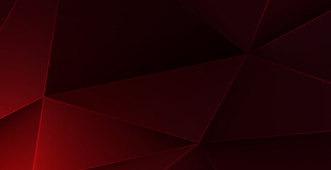 Realistic red texture background with 3d triangle and deep shadow, light blue metal wallpaper