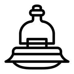 lighting lamp line icon vector. lighting lamp sign. isolated contour symbol black illustration