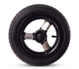 Wheel with tire for electric scooter or pram