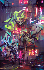 abstract graffiti manga inspired collaboration with wombo artificial intelligence