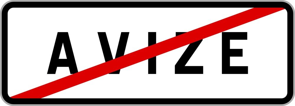 Panneau sortie ville agglom&eacute;ration Avize / Town exit sign Avize