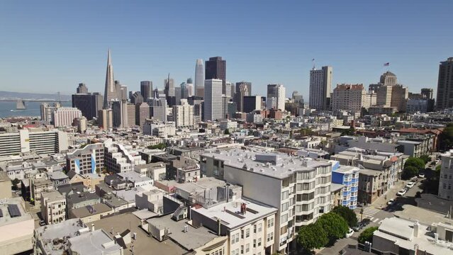 Aerial Shot of San Francisco Skyline 