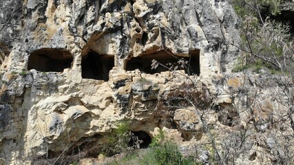 rock-hewn church premise in the Ruse Lom river valley