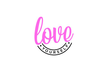 love design concept , love yourself logo design illuastration