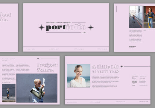 Pink Portfolio Layout Design