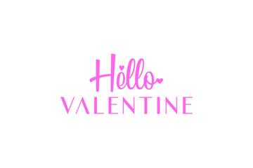 Hello Valentine, Calligraphy phrase for Valentine's day. Hand drawn lettering for Lovely greetings cards, invitations. Good for Romantic clothes, t-shirt, mug, scrap booking, gift.
