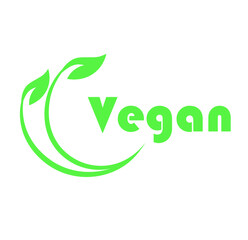 Think green and go vegan. Conceptual illustration
