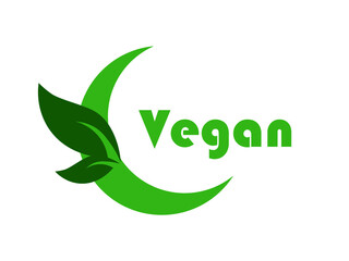 Think green and go vegan. Conceptual illustration