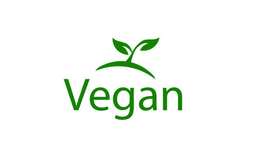 Think green and go vegan. Conceptual illustration